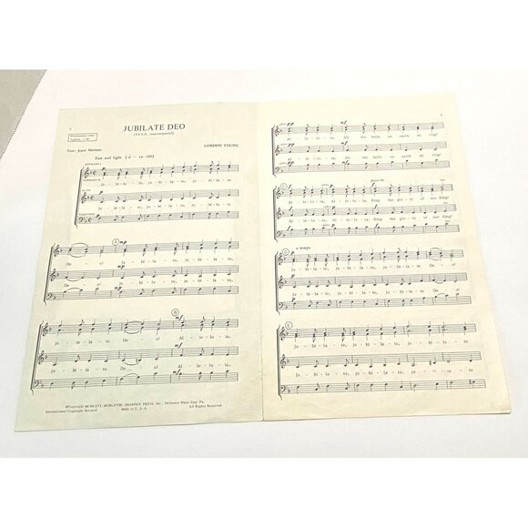 Jubilate Deo by Gordon Young Choir Sheet Music - Picture 2 of 5